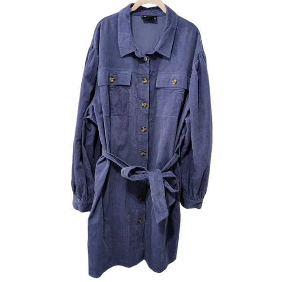 ASOS Curve Purple Long Sleeve Dress - Picture 3 of 9